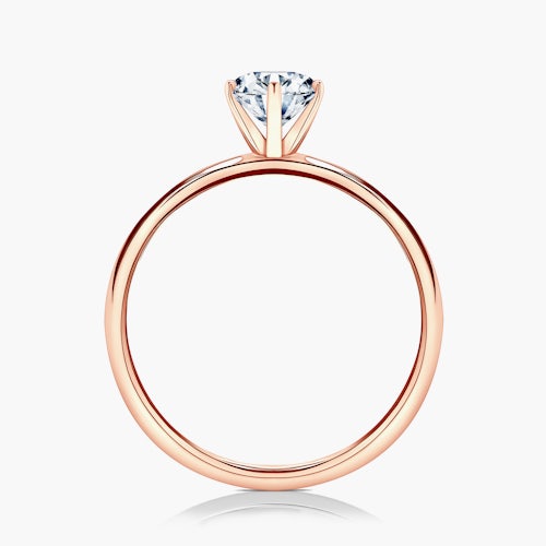 Pierścionek zaręczynowy SAVICKI: różowe złoto, diament